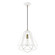 Knox One Light Pendant in Textured White w/Antique Brass (107|41324-13)