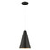 Dulce One Light Mini Pendant in Shiny Black w/ Polished Chromes (107|41175-68)