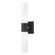 Aero Two Light Vanity in Textured Black w/ Antique Brass (107|10102-14)