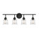 Fuller Four Light Bath Bar in Matte Black (159|V6-L8-8055-4-BK)