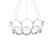 Oros LED Chandelier in Antique Silver (347|CH94829-AS)