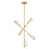 Mulberry LED Chandelier in Brushed Gold/Light Guide (347|CH62737-BG/LG)