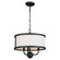 Heddle Three Light Chandelier/Semi Flush in Textured Black (12|52465BKT)