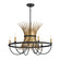 Baile Six Light Chandelier in Black (12|52458BK)