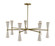 Milo LED Chandelier in White and Vintage Brass (33|310471WVB)