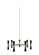 Milo LED Chandelier in Black and Vintage Brass (33|310471BVB)