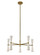Milo LED Chandelier in White and Vintage Brass (33|310470WVB)