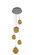 Meteor Five Light Pendant in Chrome (33|309541CH/AMBER)