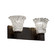 Veneto Luce Two Light Bath Bar in Matte Black (102|GLA-8922-20-LACE-MBLK)