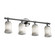 Veneto Luce Four Light Bath Bar in Dark Bronze (102|GLA-8524-16-WHTW-DBRZ)