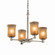 Veneto Luce Four Light Chandelier in Brushed Nickel (102|GLA-8420-16-GLDC-NCKL)