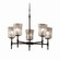 Veneto Luce LED Chandelier in Matte Black (102|GLA-8410-16-CLRT-MBLK-LED5-3500)