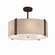 Textile Three Light Pendant in Brushed Nickel (102|FAB-9511-WHTE-NCKL)