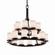 Textile LED Chandelier in Dark Bronze (102|FAB-8767-10-WHTE-DBRZ-LED21-14700)