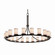 Textile LED Chandelier in Dark Bronze (102|FAB-8716-10-WHTE-DBRZ-LED21-14700)