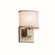 Textile LED Wall Sconce in Matte Black (102|FAB-8707-30-WHTE-MBLK-LED1-700)
