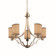 Textile Five Light Chandelier in Brushed Nickel (102|FAB-8500-30-CREM-NCKL)