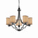 Textile Five Light Chandelier in Matte Black (102|FAB-8500-30-CREM-MBLK)