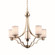 Textile Five Light Chandelier in Brushed Nickel (102|FAB-8500-10-WHTE-NCKL)