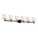 Textile Six Light Bath Bar in Dark Bronze (102|FAB-8416-30-WHTE-DBRZ)