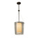 Textile LED Pendant in Dark Bronze (102|FAB-8010-CREM-DBRZ-LED1-700)