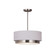 Textile LED Pendant in Brushed Nickel (102|FAB-4475-WHTE-NCKL)