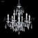 Sculptured Crystal Leaf Six Light Chandelier in Silver (64|96276S22)