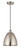 Edison LED Mini Pendant in Brushed Satin Nickel (405|616-1P-SN-MBD-9-SN-LED)