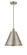 Edison LED Mini Pendant in Brushed Satin Nickel (405|616-1P-SN-MBC-12-SN-LED)