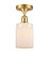 Ballston LED Semi-Flush Mount in Satin Gold (405|516-1C-SG-G341-LED)