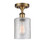Ballston One Light Semi-Flush Mount in Brushed Brass (405|516-1C-BB-G112)