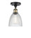 Ballston One Light Semi-Flush Mount in Black Antique Brass (405|516-1C-BAB-G382)