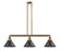 Franklin Restoration Three Light Island Pendant in Brushed Brass (405|213-BB-M10-BK)