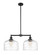 Franklin Restoration Two Light Island Pendant in Matte Black (405|209-BK-G713-L)