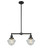 Franklin Restoration Two Light Island Pendant in Matte Black (405|209-BK-G534)