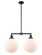 Franklin Restoration LED Island Pendant in Matte Black (405|209-BK-G201-12-LED)