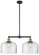 Franklin Restoration Two Light Island Pendant in Black Antique Brass (405|209-BAB-G72-L)