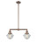 Franklin Restoration Two Light Island Pendant in Antique Copper (405|209-AC-G532)