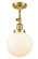 Franklin Restoration One Light Semi-Flush Mount in Satin Gold (405|201F-SG-G201-8)