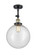 Franklin Restoration One Light Semi-Flush Mount in Black Antique Brass (405|201F-BAB-G204-12)