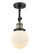 Franklin Restoration One Light Semi-Flush Mount in Black Antique Brass (405|201F-BAB-G201-6)