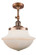 Franklin Restoration LED Semi-Flush Mount in Antique Copper (405|201F-AC-G541-LED)