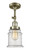 Franklin Restoration One Light Semi-Flush Mount in Antique Brass (405|201F-AB-G184)