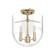 Sacha Three Light Semi Flush Mount in Alturas Gold (47|19387)