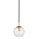 Rousseau One Light Pendant in Aged Brass (70|2007-AGB-CL)