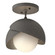 Brooklyn One Light Semi-Flush Mount in Natural Iron (39|121377-SKT-20-20-GG0711)