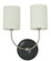 Scatchard Two Light Wall Lamp in Black Matte And Satin Nickel (30|GS775-2-SNBM)