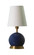 Geo One Light Table Lamp in Navy Blue With Weathered Brass Accents (30|GEO109)
