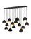 Nula LED Chandelier in Shell Black (13|35909SHB)