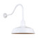 Warehouse One Light Outdoor Gooseneck Light in White (381|H-QSN15118-SA-93/QSNHL-H-93)